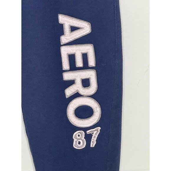 Aeropostale Aero Sweatpants Jogger Elastic Drawstring Waist Pull-On Blue XS - Picture 4 of 10